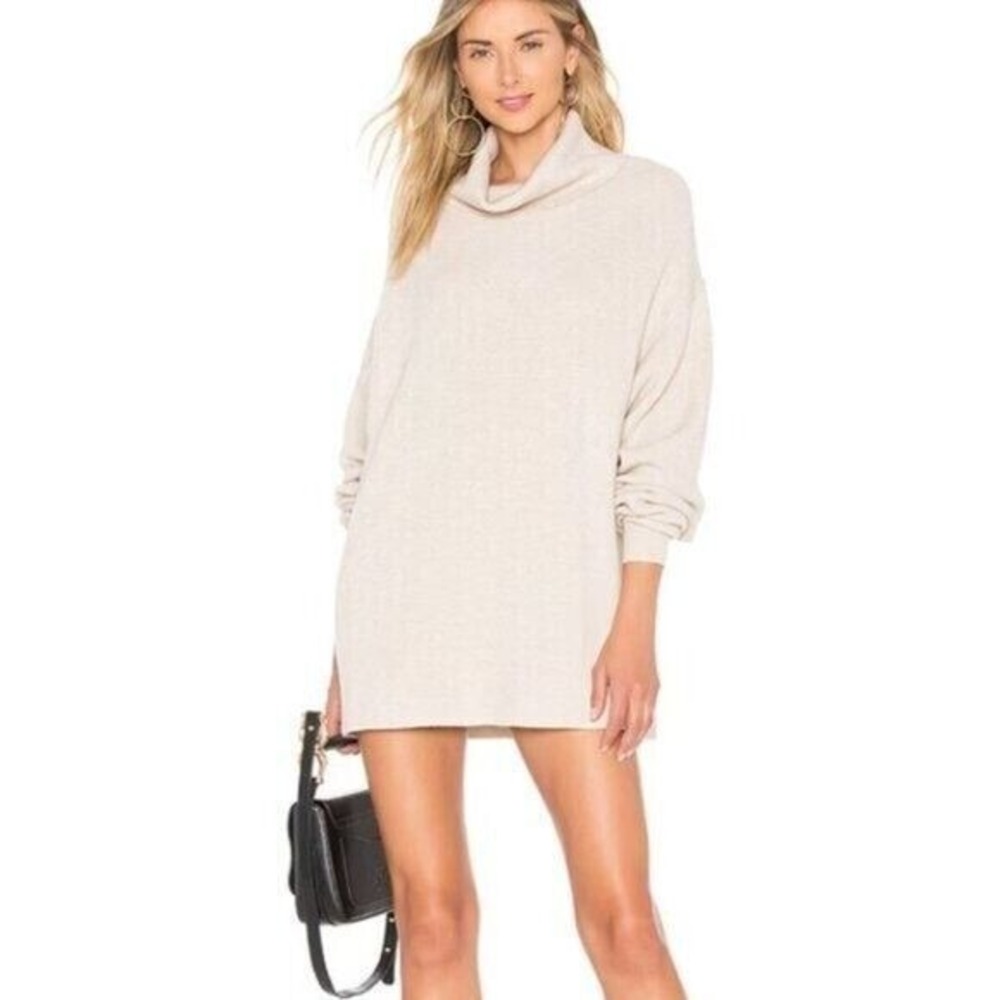 FREE PEOPLE Softly‎ Structured Tunic Heather Oatmeal Size Medium
